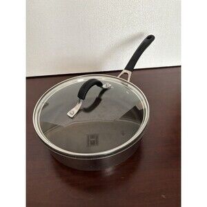 Circulon SteelSheild Stainless Steel 3 Quart Saucepan w Lid, Silver, Blk handles